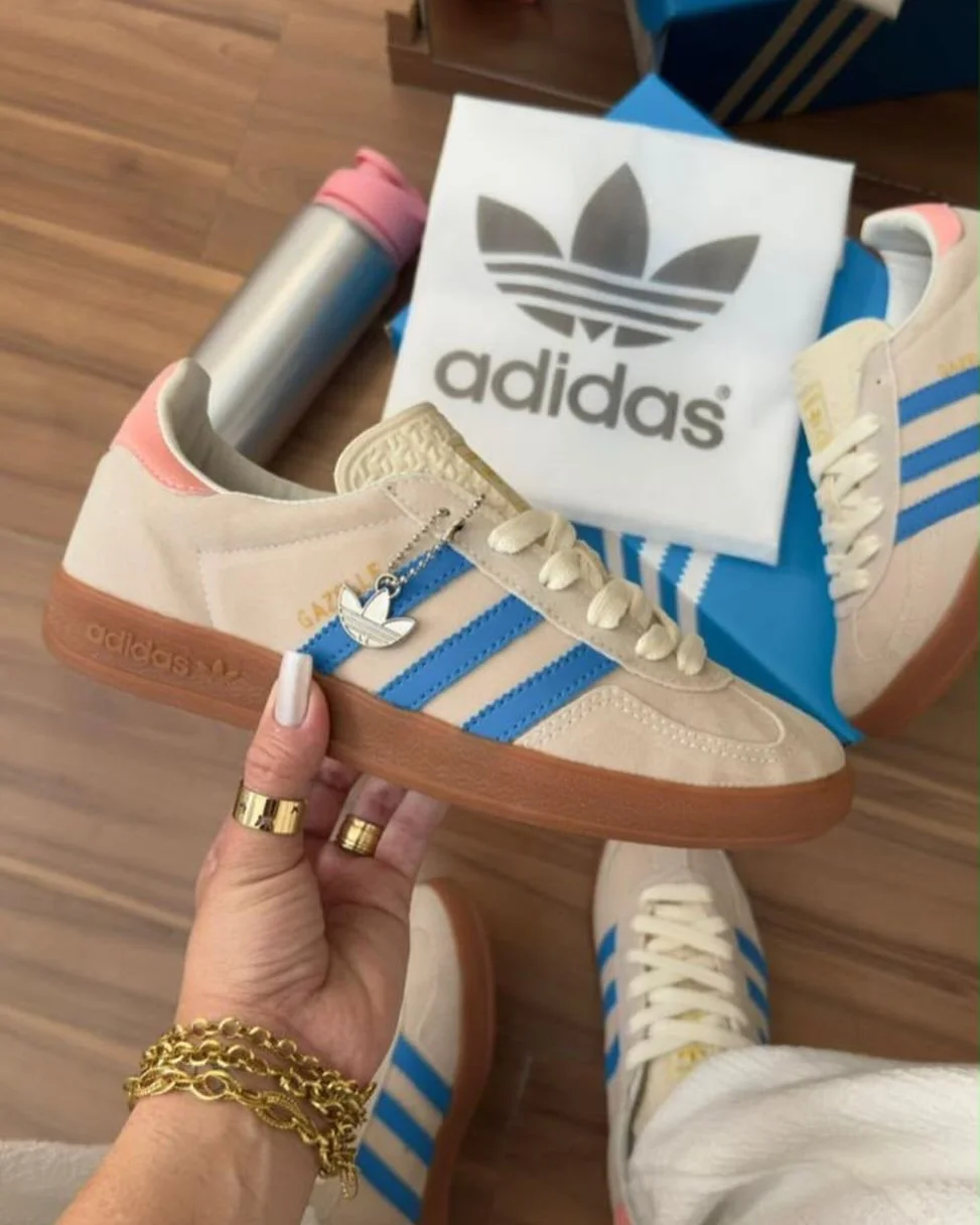 Adidas Gazelle rosa e azul